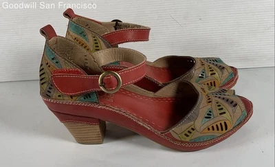 L'Artiste By Spring Step Avelle Ankle-Strap Multicolor Women Sandals - US 39 - Image 1 of 4