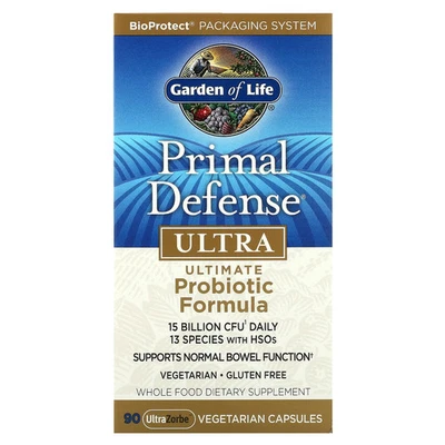 Primal Defense, Ultra, Fórmula Probiótica Definitiva, 90 UltraZorbe Vegetariana Foto 1 de 3