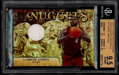 Gold Standard 2010 LeBron James Gold Nuggets Materials juego usado/199 BGS 9,5 Foto 1 de 2