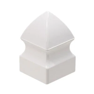 1" x 1" Gothic Vinyl Picket Caps - White (Pack of 5) - Picture 1 of 4