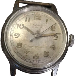 RARE Vtg Wyler Incaflex Mens Dial MANUAL WIND For Parts/Repair Swiss - Bild 1 von 16