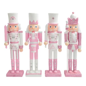 Pink Gold Nutcracker Bella Lux King Guard Shabby Chic 11.8in Christmas 2024 NEW - Picture 1 of 13