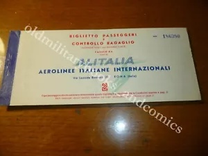 ALITALIA 1954 VECCHIO BIGLIETTO VINTAGE AIRLINE TICKET FLUGTICKET - Imagen 1 de 1