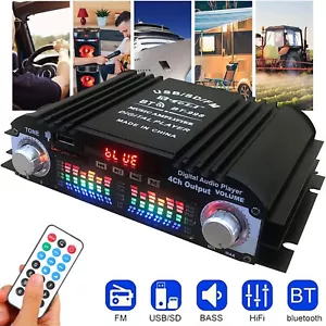1600W Verstärker Stereo Amplifier HIFI Digital Bluetooth FM USB Vollverstärker - Bild 1 von 13