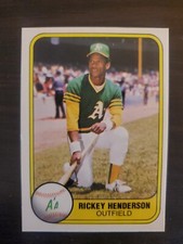 1981 FLEER, RICKEY HENDERSON! OAKLAND A'S! GREATEST LEADOFF HITTER EVER! NM/MT!