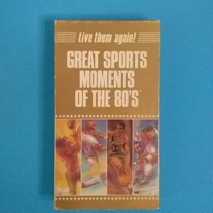 GREAT SPORTS MOMENTS OF THE 80's VHS Football-Baseball-Basketball/Hockey - Picture 1 of 1