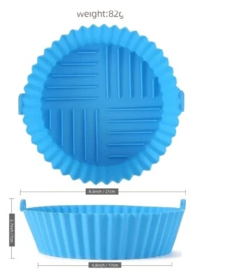 Bandeja para freidora de aire de silicona de 1 pieza... AZUL Foto 1 de 4