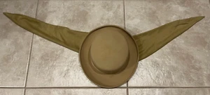 NEW BOLLMAN Derby Hat Beige/Tan Doeskin Felt 100% Wool Attached Scarf Ear Covers - Picture 1 of 5