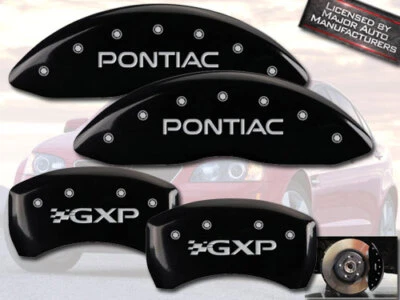 Pontiac Solstice "GXP" 2006-2009 cubiertas de pinza de disco de freno delanteras traseras negras MGP Foto 1 de 4