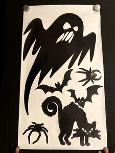 WALL STICKER HALLOWEEN DECAL WINDOW CLINGS GHOST LARGE VINYL MURAL ART HOME DECO - Picture 1 of 6