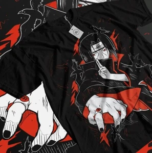 Itachi Uchiha T-Shirt Naruto Rasengan Jiraiya Anime Manga Style Shirt All Size - Picture 1 of 5