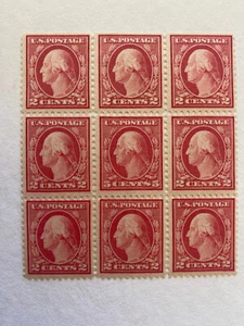 #505 WASHINGTON ERROR BLOCK OF 9.... MNH, OG "FREE SHIPPING " - Picture 1 of 2
