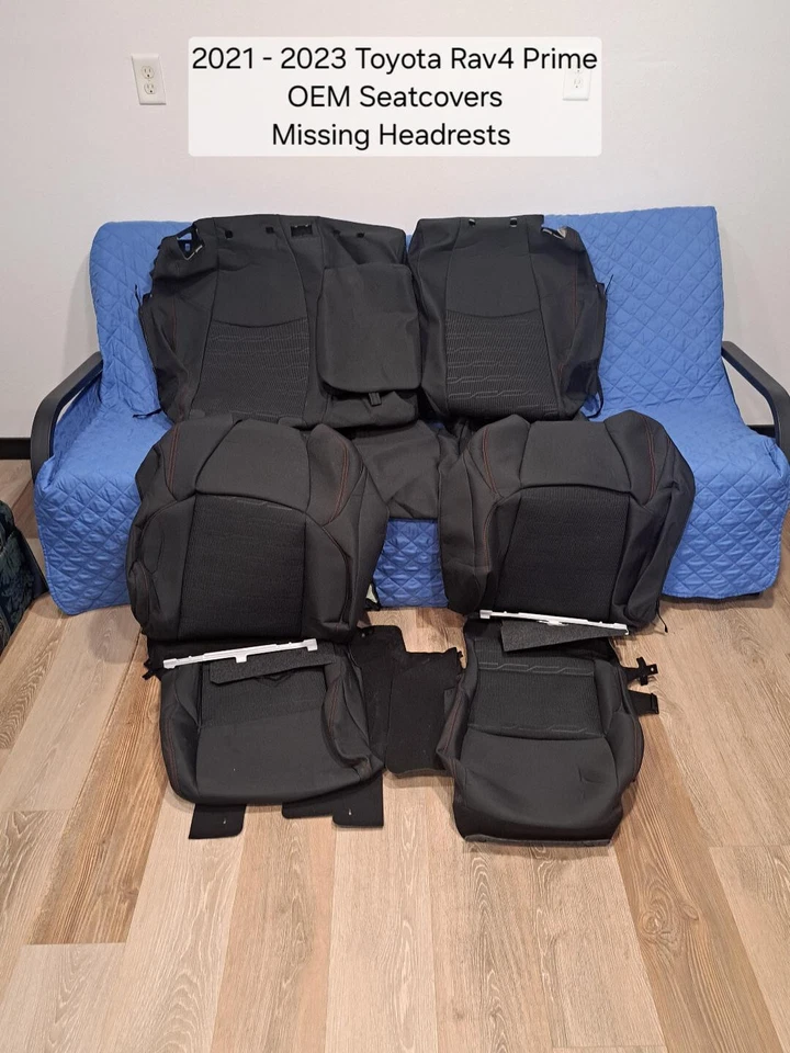 Cubierta de asiento de tela negra de fábrica OEM para Toyota Rav4 2021-2023 Foto 1 de 1