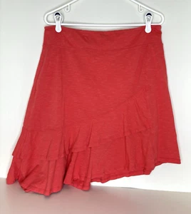 Horny Toad Asymmetric Hem Skirt Women's Large L Orange knit Skirt 33" waist - Picture 1 of 4