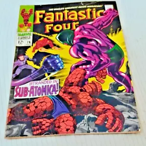 Marvel Comic, Fantastic Four, 1968 July #76; Stranded in Sub-Atomica! - Picture 1 of 1