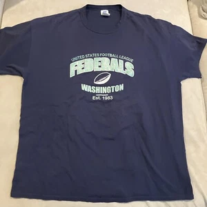 Vintage - Russell Athletic - USFL - Washington Federals - Navy T Shirt - XXL - Picture 1 of 3