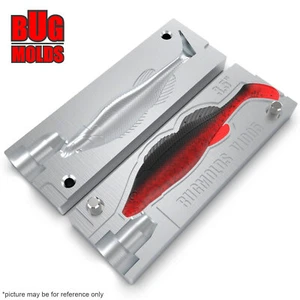 Bait DIY Fishing Mold Soft Plastic Baits Lure Plastisol Bass ZanderTezShadTail - Picture 1 of 3