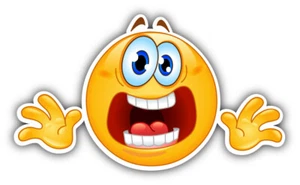 Smile Scared Auto Autoaufkleber Aufkleber ''GRÖSSEN'' - Bild 1 von 1