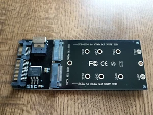 M2 SSD Adapter M.2 SATA Ngff SSD zu SATA + M2 NVME SSD zu SFF-8654 - Bild 1 von 2
