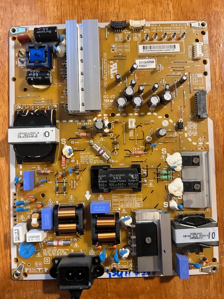 PLACA FUENTE DE ALIMENTACIÓN FUENTE DE ALIMENTACIÓN EAX66773401 (1.8) PARA 49" LG 49UH770V Foto 1 de 1