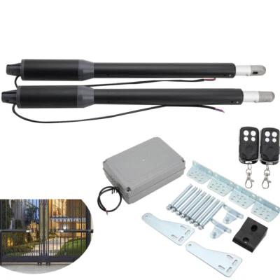 200KG Automatic Heavy Duty Arm Dual Swing Gate Opener DC Motor Remote Control US - Image 1 of 4