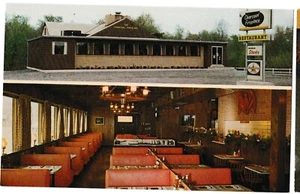 THE CHARCOAL FIREPLACE Restaurant 2 Pics New Berlinville Pennsylvania Postcard - Picture 1 of 2