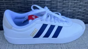 Adidas VL Court 3.0 Sneakers Uomo a Righe Bianco/Blu Navy Taglia 11 - Foto 1 di 6