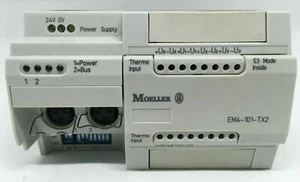 EM4-101-TX2 Moeller EATON TEMP UNIT 6 Pt100 Ni1000 2 ANALOG Suconet K 24v (14) - Picture 1 of 7