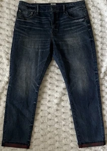 Pantalones de mezclilla elásticos American Eagle AirFlex+ corte deportivo 36x30 azul franela puño - Imagen 1 de 7