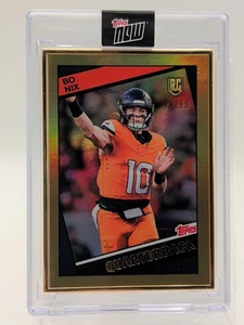 Campaña de novato Topps Now QB 2024 Bo Nix RC SP GOLD/50 1984 estilo - sin clasificación - Imagen 1 de 12