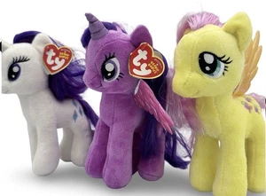 TY My Little Pony Plüsch Set Fluttershy Rarität Twilight Sparkle 6,5 Zoll MLP - Bild 1 von 14
