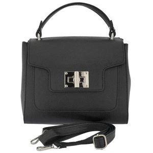 Cartera de cuero genuino italiana Fioretta con asa superior para mujer - azul - Imagen 1 de 7