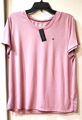 Tommy Hilfiger Mujer Manga Corta Cuello Redondo Camiseta para Dormir - Breezy Orchid Talla XLar Foto 1 de 4
