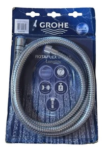 Tuyau de douche GROHE Rotaflex métal longue durée StarLight chrome 28 025 000 69 pouces - Photo 1/6