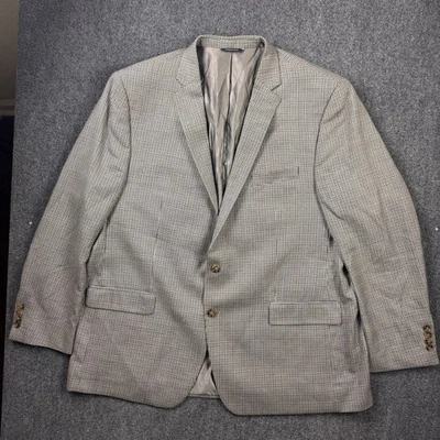 Ralph Ralph Lauren Para Hombres 48R Gris Seda Lana Abrigo Deportivo Pata de Gallo Blazer Chaqueta Foto 1 de 4