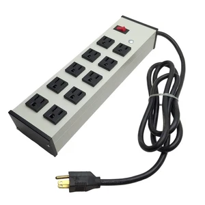 Legrand UL210BC Plug-In Outlet Center Unit, 120VAC 15A, 10 Socket, NEMA 5-15 - Picture 1 of 8