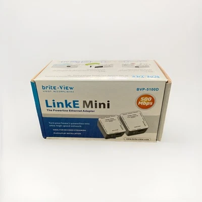 BRITE-VIEW LinkE Mini 500 Mbps Powerline Ethernet Adapter BVP-5100D - Image 1 of 4