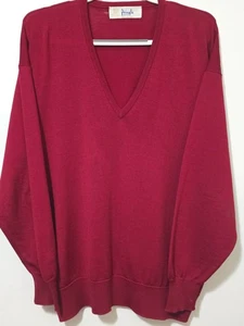 Vintage 1970s Pringle Of Scotland 100% Lambswool V-Neck Sweater Men's Size Med - Picture 1 of 12