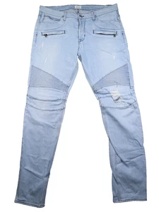 Hudson Jeans Herren Größe 38x35 Blinder Biker Ripped Moto Skinny Button Fly Stretch - Bild 1 von 20