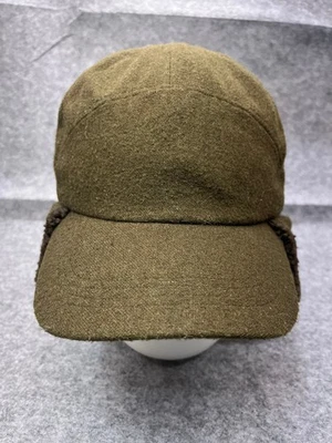 Target Trapper Hat Cap Fitted Adult Extra Large Green Ear Flap Wool Poly Blend - Image 1 of 4