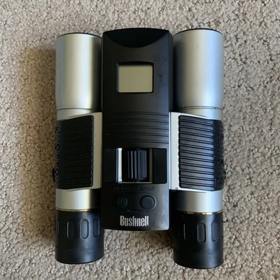 BUSHNELL IMAGE VIEW 8x BINOCULARs & 2.1mp DIGITAL CAMERA black case - Image 1 of 4