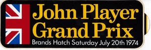 1974 BRITISH GP BRANDS HATCH F1 ORIGINAL PERIOD RACE STICKER JODY SCHECKTER WIN - Picture 1 of 2