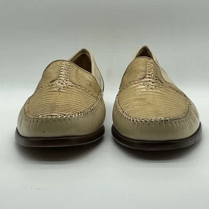 Slip uomo David Eden usato vera pelle/lucertola avorio taglia 9 - Foto 1 di 10