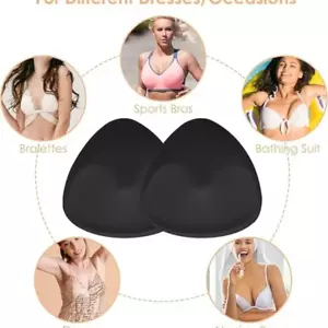 Bra Insert Bikini Lifting Pads Padded Shape Support Memory Foam Padding 3 Pack - Picture 1 of 10