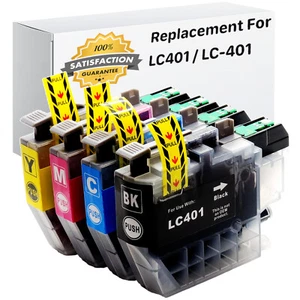 Paquete de 4 cartuchos de tinta para tinta Brother LC401 MFC-J1010DW MFC-J1012DW MFC-J1170DW - Imagen 1 de 3
