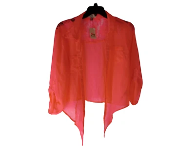 Blusa Lei Top Mujer Rosa Floral Encaje Pestaña Enrollable Manga Larga Nudo Corbata XL Foto 1 de 4