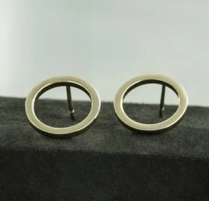 14 Karat massives Gold Sonne runde Ohrstecker Damen Ohrringe - The Jewelz - Bild 1 von 5