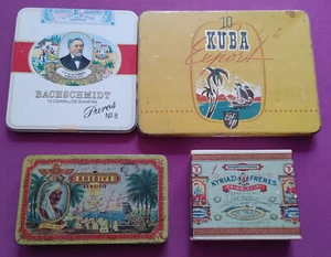 KOVOLUT - 4 boîtes à cigarettes anciennes boîtes en tôle et carton - VINTAGE - Photo 1/5