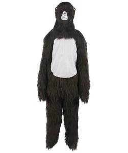 HPO Black an Greay Gorilla Costume with Mask  - Long Synthetic Fibers - Picture 1 of 40