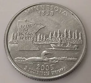 2005-P USA Minnesota State Quarter 'P' Mintmark Highly Collectable - Picture 1 of 4